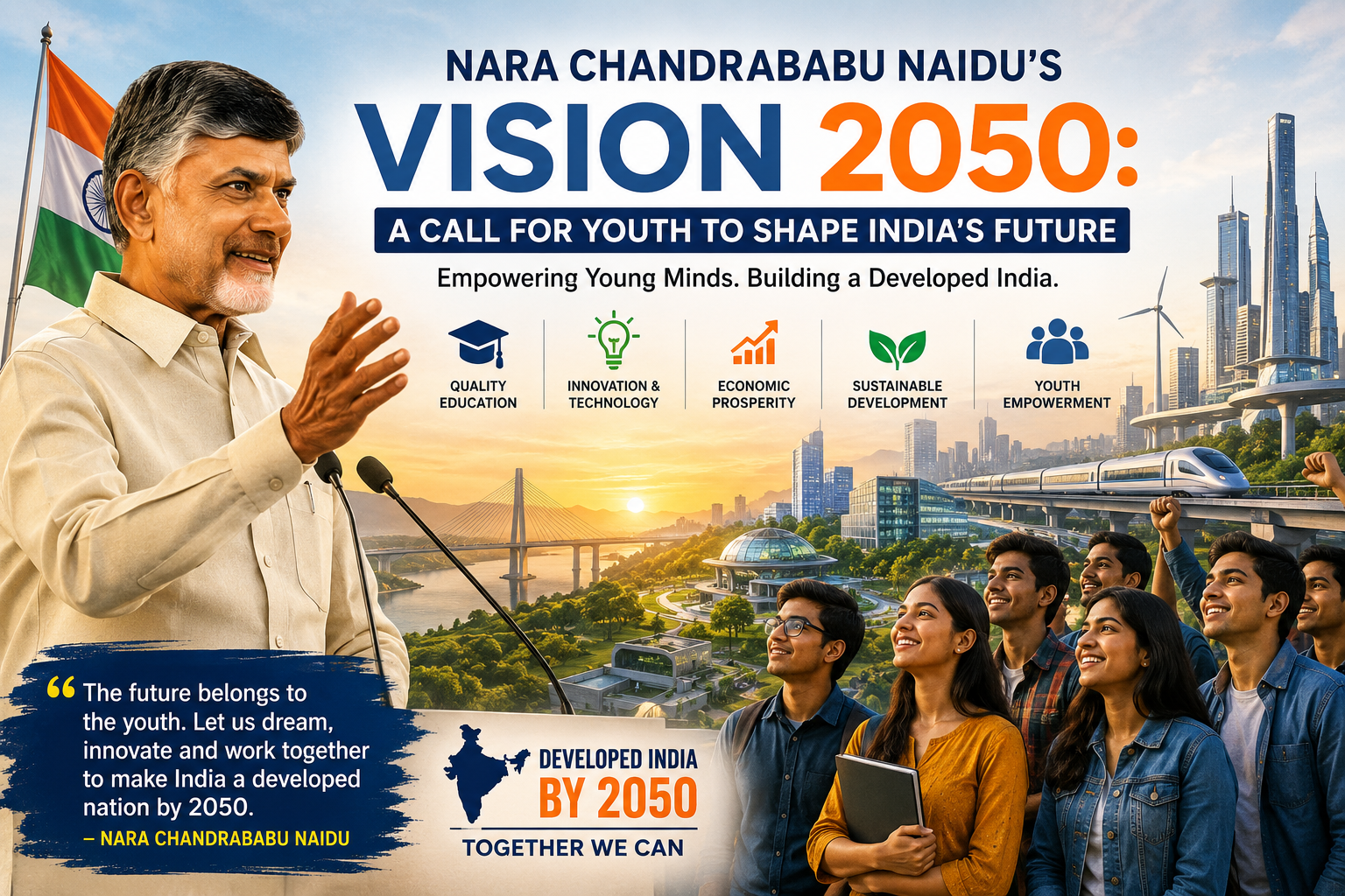 Nara Chandrababu Naidu’s Vision 2050: A Call for Youth to Shape India’s Future