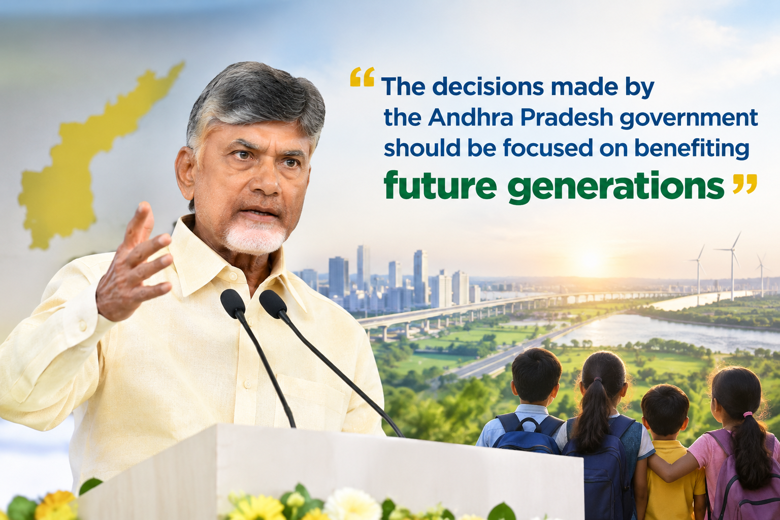 The decisions made by the Andhra Pradesh government should be focused on benefiting future generations